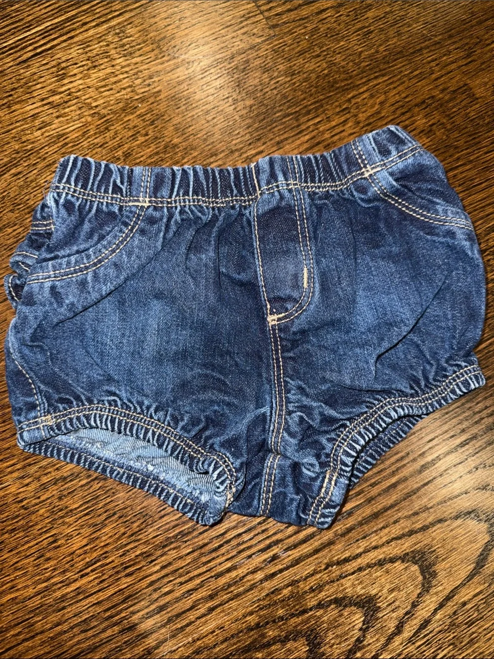 Girls' Ruffle Denim Shorts 6-12 Months